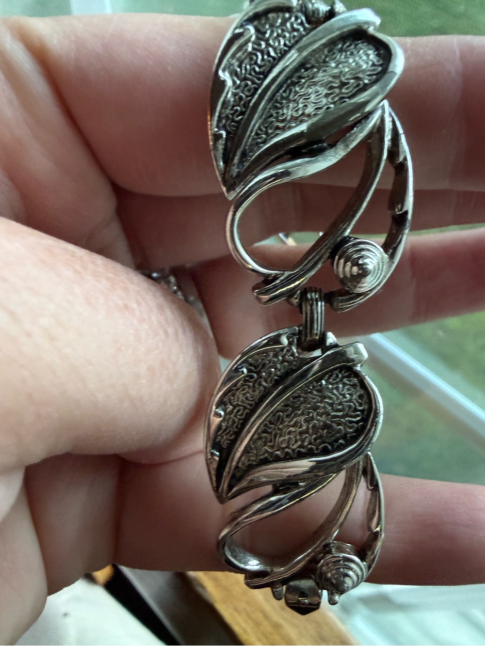 Sarah Coventry Silver Leaf Link Bracelet - Women Jewelry